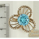 Серебряное кольцо в форме крпного цветка
