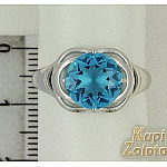 Кольцо из серебра с голубоым кварцем