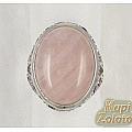 Перстень из серебра с розовым кварцем
