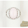 Кольцо из серебра с розовым опалом